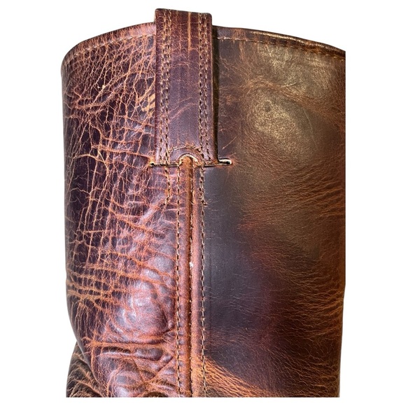 Frye Belted Harness Boots Mens 10 M Motorcycle Engineer Square Toe USA Leather - Picture 7 of 16